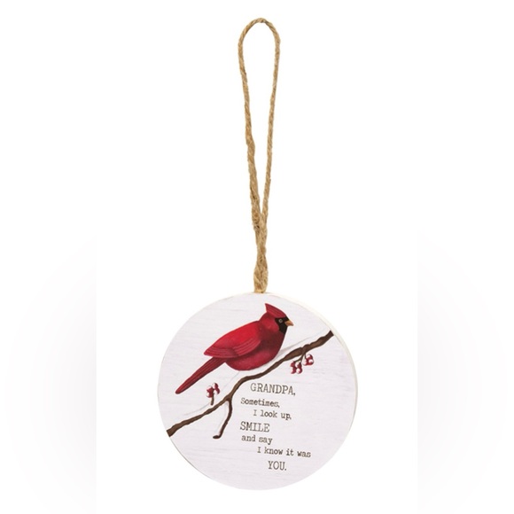 *Grandpa Round Cardinal Ornament - Picture 7 of 12